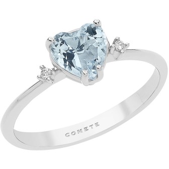 Anello cuore acquamarina ANQ 300