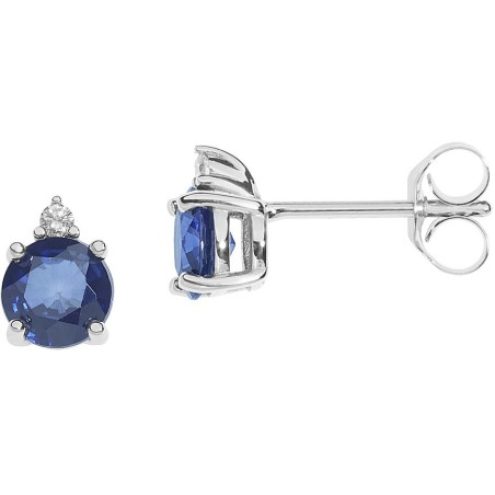 Orecchini oro con zaffiri e diamanti