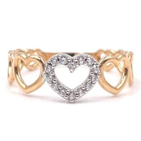Anello donna cuori oro giallo