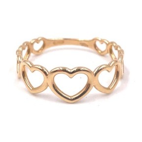 Anello donna cuori oro giallo