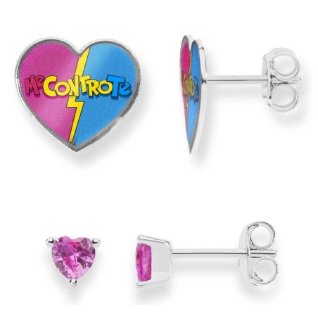 Orecchini ME CONTRO TE  cuore 2 coppie