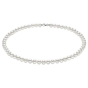 Collana Perle e Oro bianco Comete 5,5/6 mm