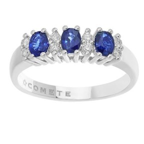 Anello zaffiri e diamanti