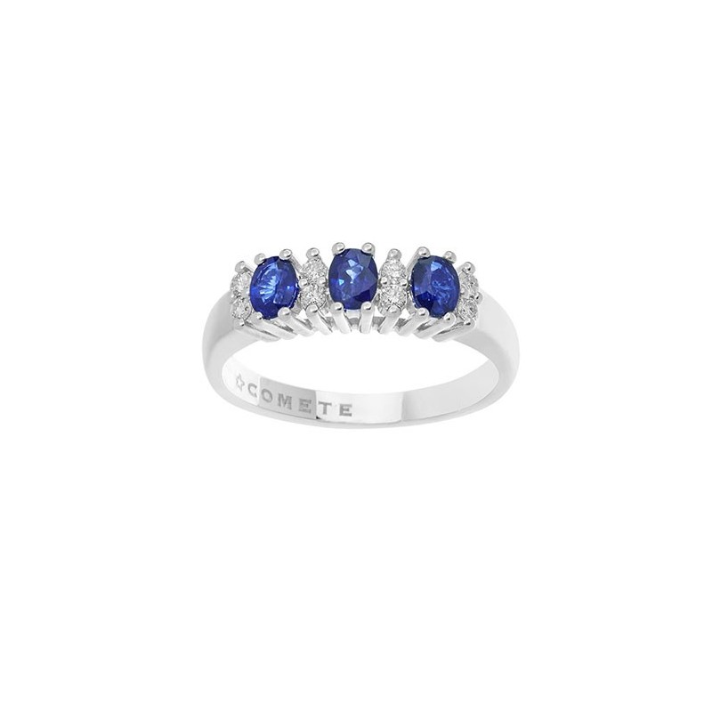 Anello zaffiri e diamanti
