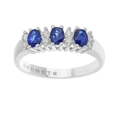 Anello zaffiri e diamanti