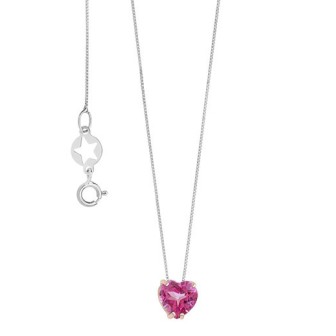 Girocollo oro e cuore topazio GLB 1548