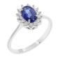 Anello oro, zaffiro ovale e diamanti ANB 2569
