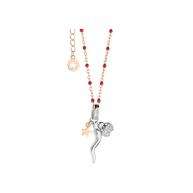 Collana argento cornetto e coccinella Comete stella