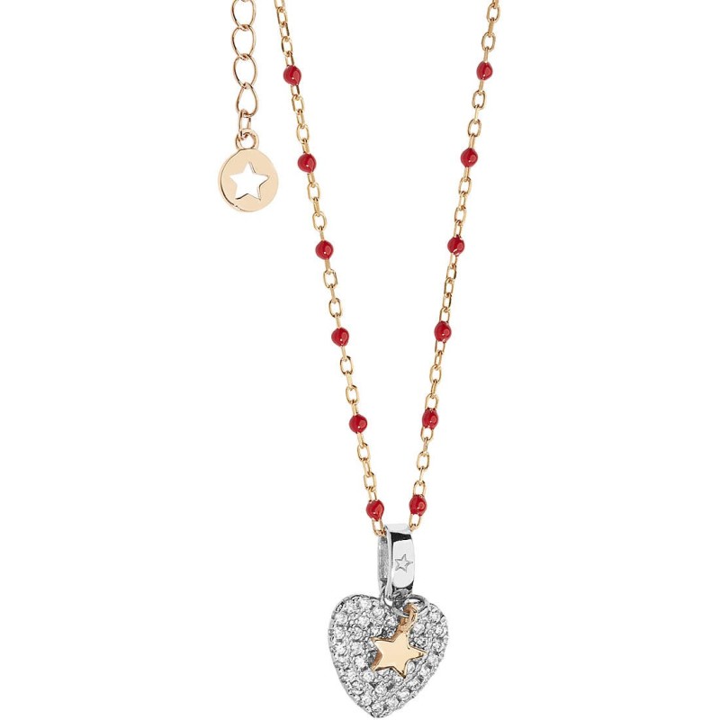 Collana argento Cuore Comete stella