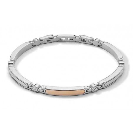 Bracciale in Acciaio e pvd rosè Comete