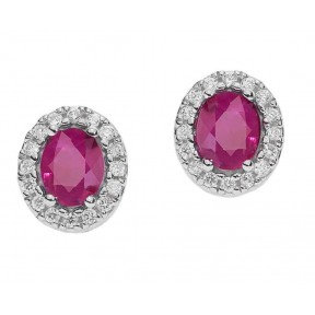 Orecchini rubini e diamanti ORB 739