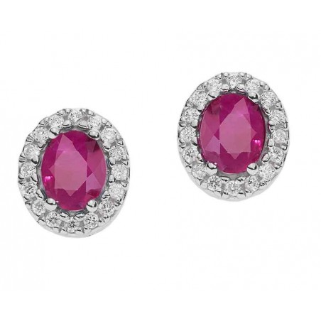 Orecchini rubini e diamanti ORB 739