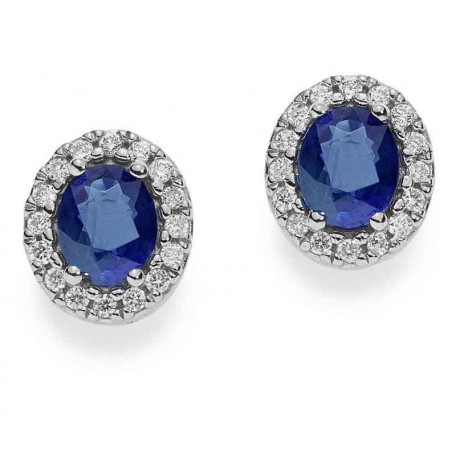 Orecchini oro con zaffiri e diamanti