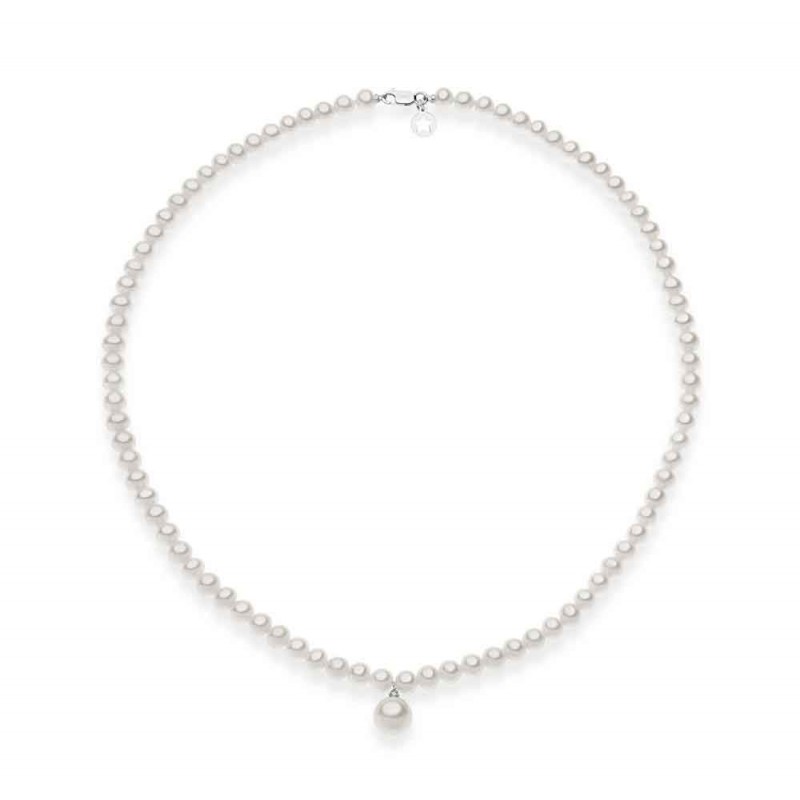 Collana perle coltivate 5/5,5 e diamanti Comete