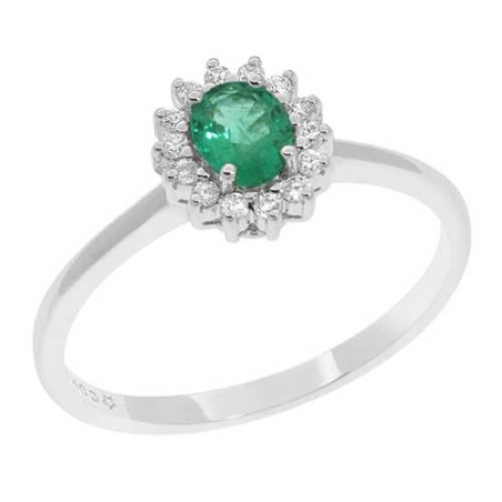 Anello smeraldo e diamanti ANB 2570