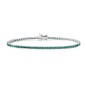 Bracciale tennis argento 925 cristalli verdi BRA 173