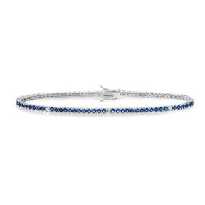 Bracciale tennis argento cristalli blu e bianchi