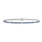 Bracciale tennis argento cristalli blu e bianchi