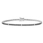 Bracciale tennis argento zirconi neri e bianchi