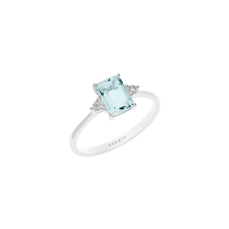 Anello acquamarina e diamanti