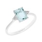 Anello acquamarina e diamanti