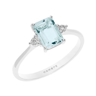 Anello acquamarina e diamanti ANQ 306