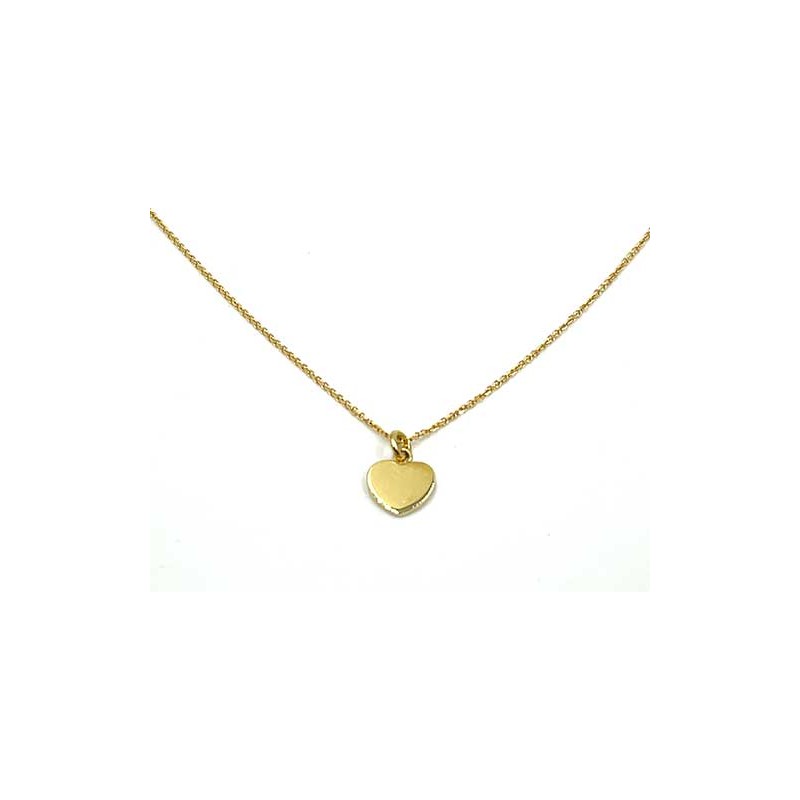Collana donna oro giallo cuore