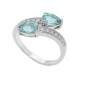 Anello Acquamarine e diamanti ANQ 334