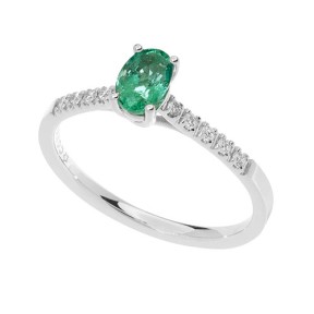 Anello smeraldo e diamanti ANB 2564