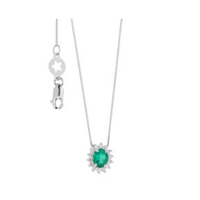 Girocollo smeraldo e diamanti GLB 1569
