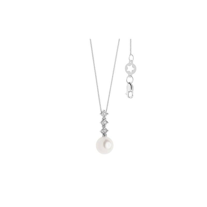 Girocollo oro perla e diamanti GLP 608