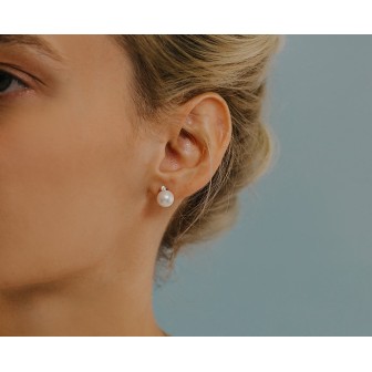 Orecchini perle e diamanti indossati ORP 544