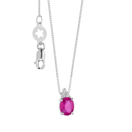 Girocollo rubino e diamanti GLB 1571