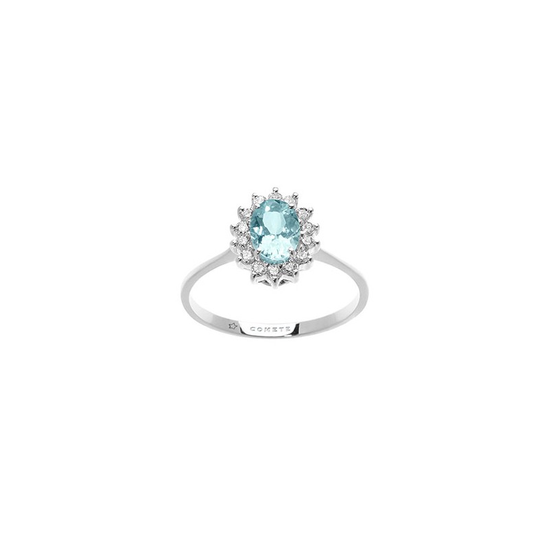 Anello Acquamarina e diamanti ANQ 315