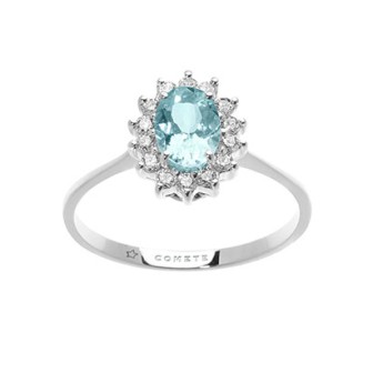 Anello acquamarina e diamanti ANQ 315