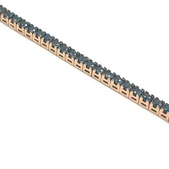 Tennis oro rosa e diamanti neri particolare