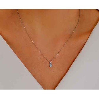 Girocollo acquamarina indossato GLQ 263