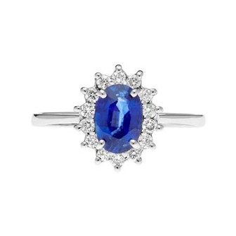 Anello zaffiro e diamanti ANB 2569 frontale