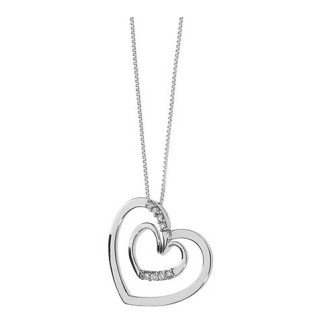 Girocollo cuore oro e diamanti GLB 1339
