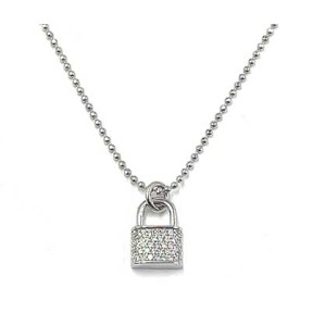 Girocollo argento lucchetto