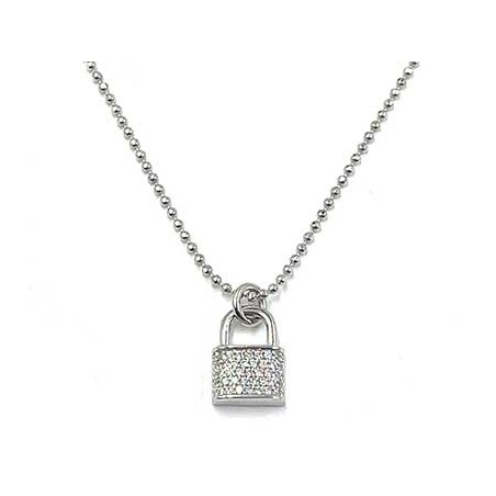 Girocollo argento lucchetto