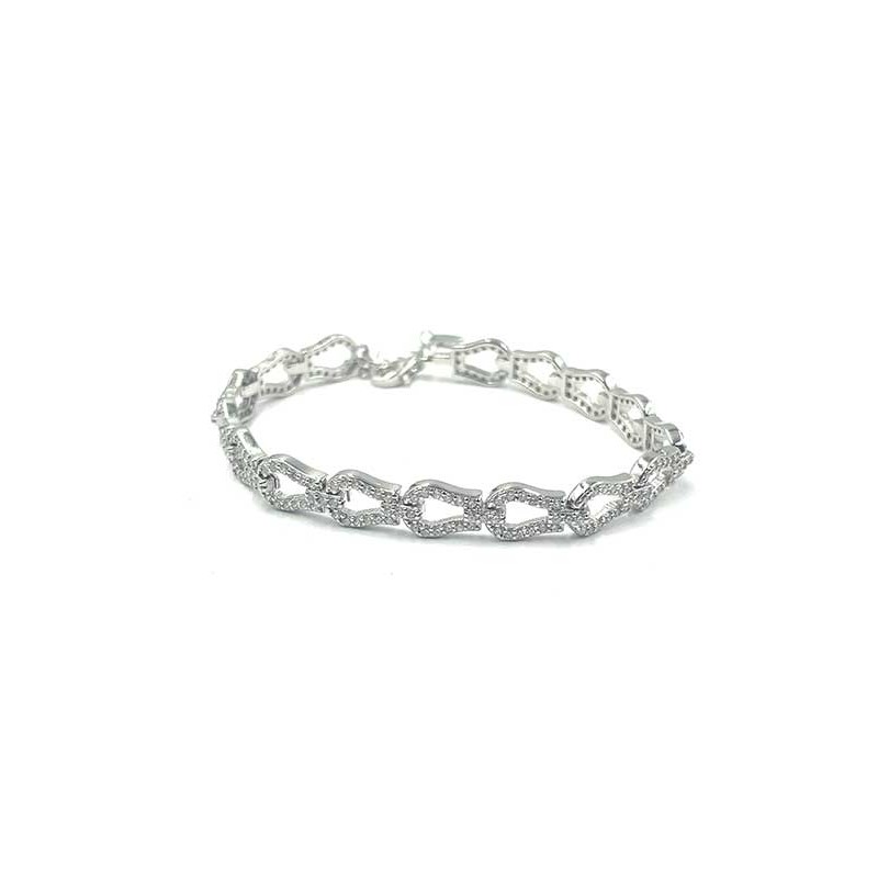 Bracciale argento e zirconi
