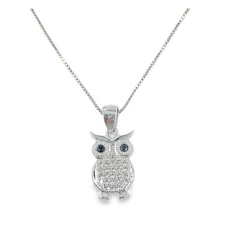 Girocollo argento 925 gufo