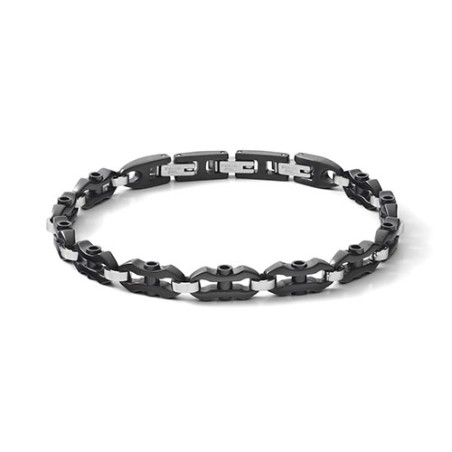 Bracciale acciaio e pvd nero Comete UBR 1063
