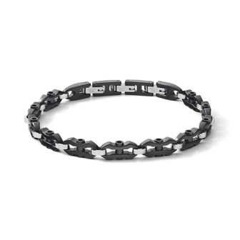 Bracciale acciaio e pvd nero Comete UBR 1063