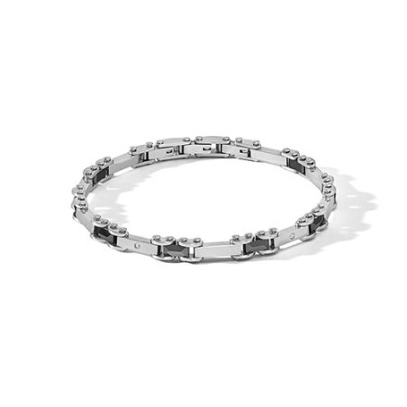 Bracciale acciaio ceramica nera
