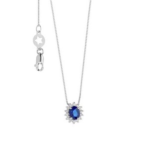 Girocollo zaffiro e diamanti GLB 1567
