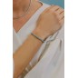 Bracciale tennis argento zirconi acquamarina