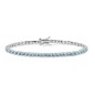 Bracciale tennis argento zirconi acquamarina