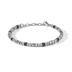 Bracciale acciaio e onice UBR 1102